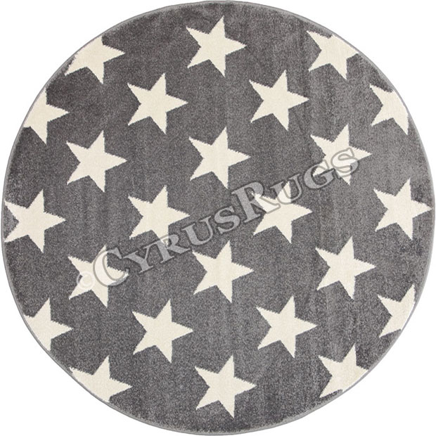 Bambino Round Modern Star Rugs 15927-96 - Click Image to Close
