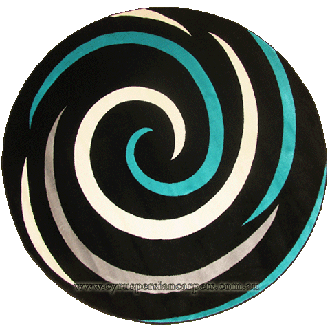 Surf Modern Round Rug 2581SM - Click Image to Close