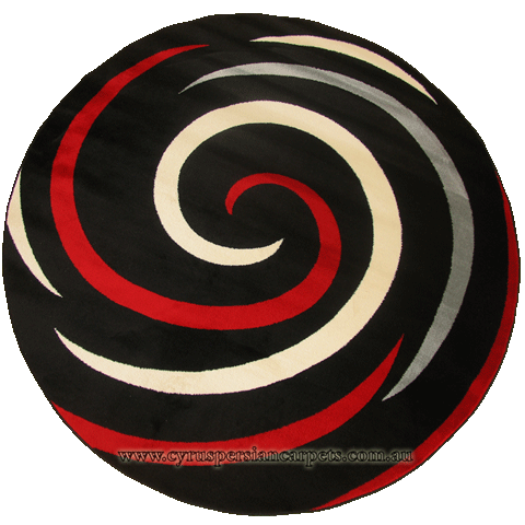 Surf Modern Round Rug 2581RS - Click Image to Close