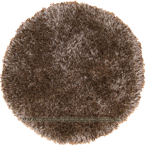 Darwin Shaggy Round Rug 218 Brown Brown - Click Image to Close