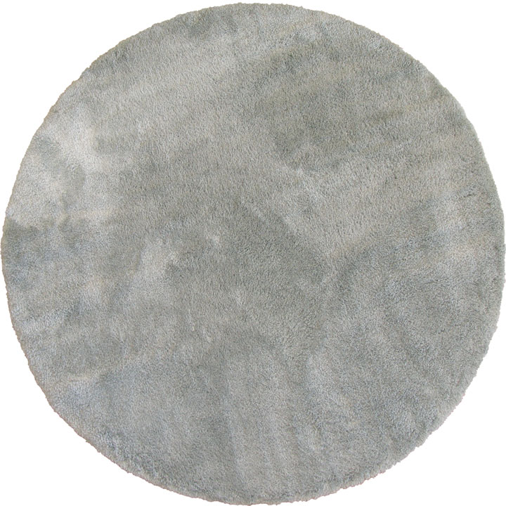 SoHo Plain Round Shaggy Rugs PC00A Light Grey Light Grey - Click Image to Close