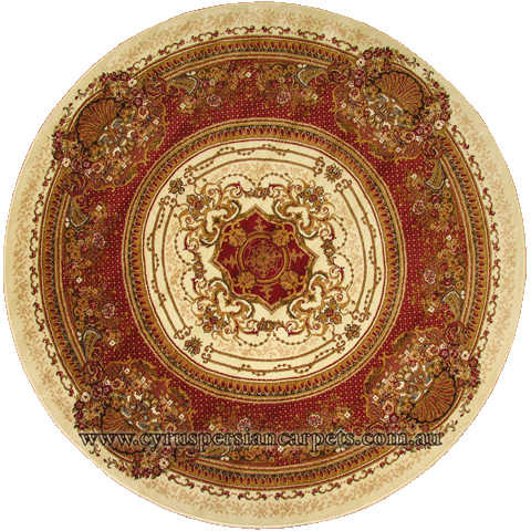 First Class Wool Traditional Round Rug 294-01659 - Click Image to Close