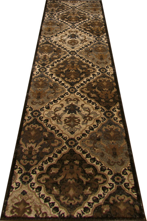 Alpi Floral Hallway Runner Rug 2587A Fume - Click Image to Close