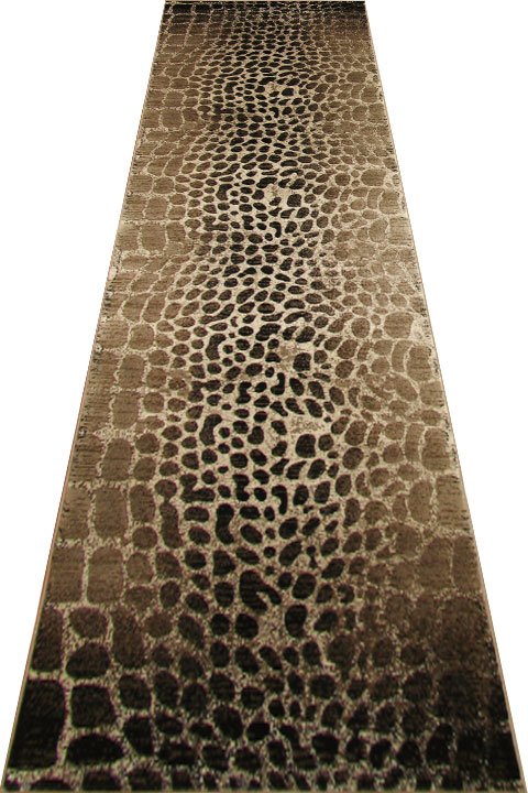 Alpi Animal Print Hallway Runner Rug 4978A Fume - Click Image to Close
