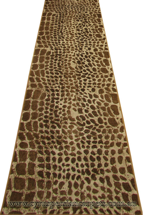 Alpi Animal Print Hallway Runner Rug 4978B White - Click Image to Close