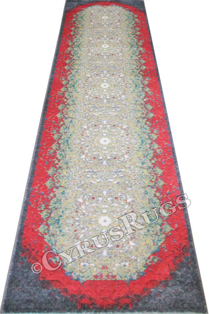 Autumn Contemporary Hallway Runner Rug 3454F D. Grey - Click Image to Close