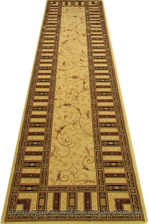 Fantastic Hallway Runner Rug 749 Cream Cream - Click Image to Close