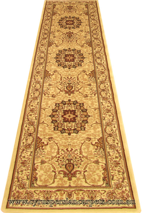 Fantastic Hallway Runner Rug 645 Cream Cream - Click Image to Close