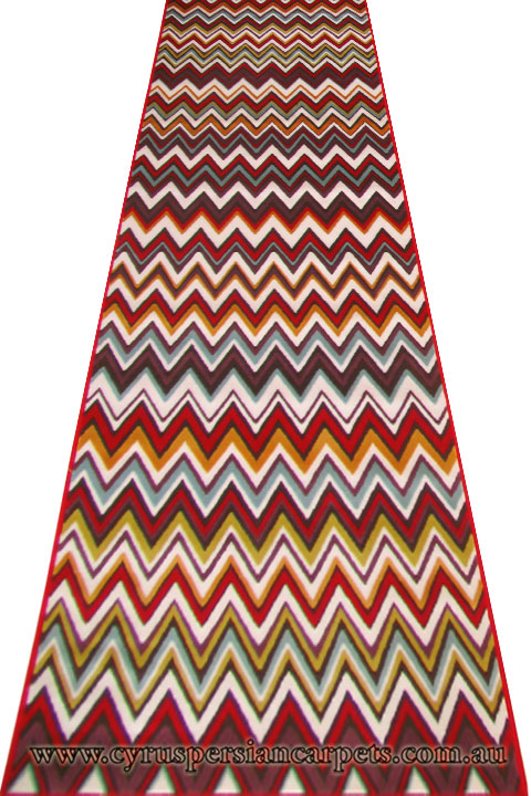 Infinity Hallway Runner Rug 4102X Brown D.Lilac - Click Image to Close