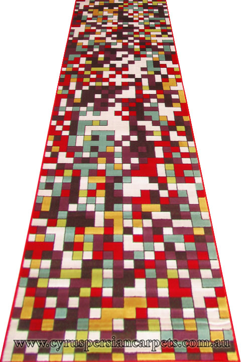 Infinity Hallway Runner Rug 4103X Brown Beige - Click Image to Close