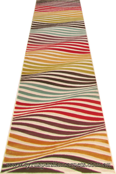 Infinity Hallway Runner Rug 4105X Beige Red - Click Image to Close