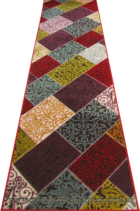Infinity Hallway Runner Rug 4137X Brown L. Yellow - Click Image to Close