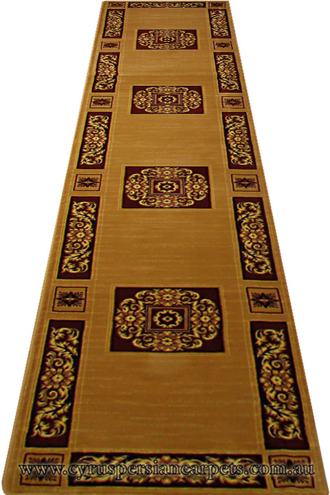 Maacoo Medallion Hallway Runner Rug 850 Beige - Click Image to Close