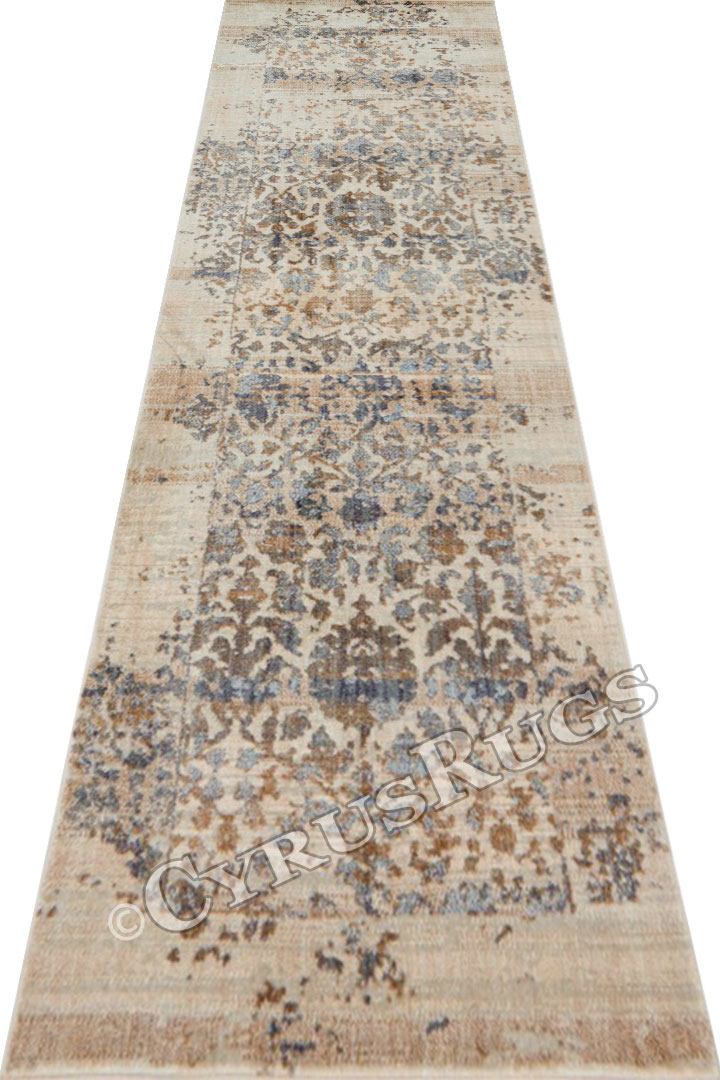 Madelaine Contemporary Hallway Runner Rugs 4-FE4-W - Click Image to Close