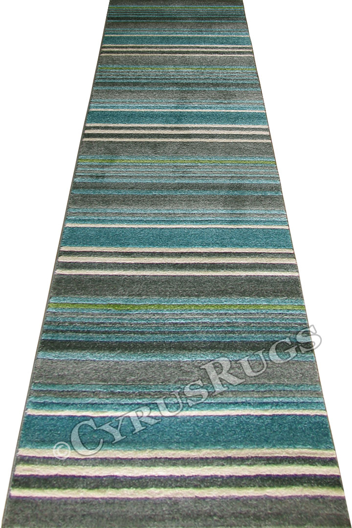 Morocco Striped Hallway Runner Rugs 0W418 Multi LJ - Click Image to Close
