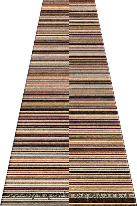 Morocco Striped Hallway Runner Rug 0W499 Crimson Multi DU - Click Image to Close