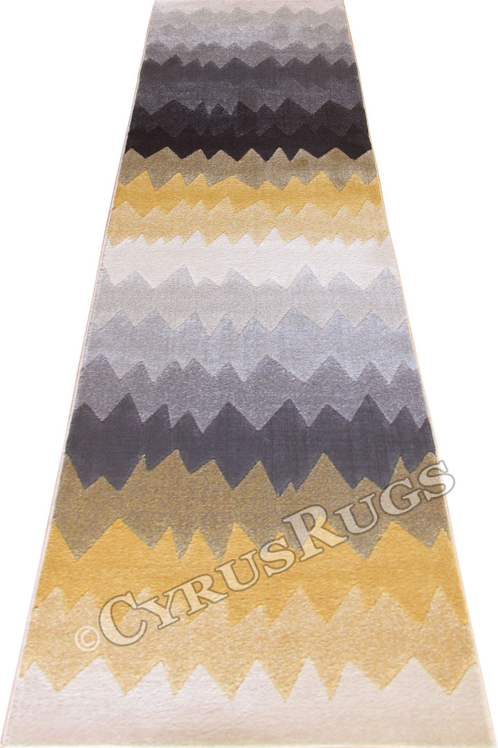 Rizzy Chevron Hallway Runner Rug BF086 Silver ET - Click Image to Close