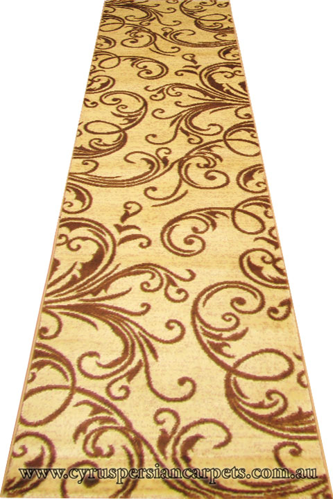 Hawaii Hallway Runner Rug 2366 Cream - Click Image to Close