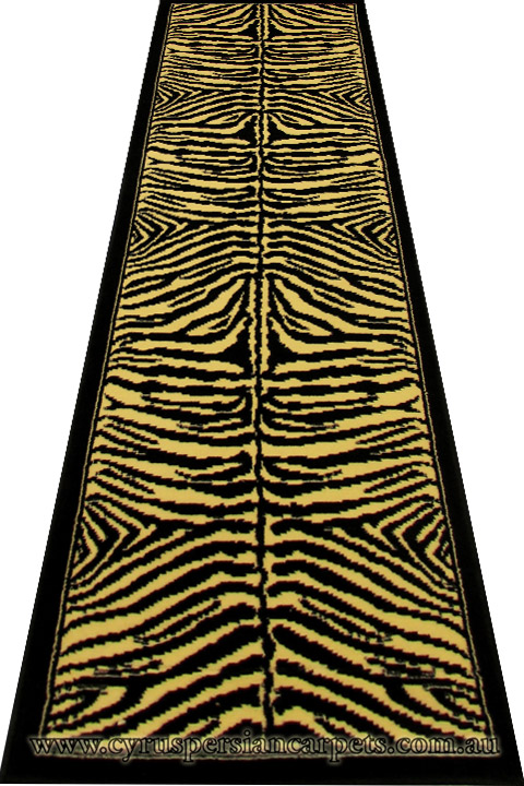 Khalaf Africa Zebra Hallway Runner Rug 275-785D - Click Image to Close