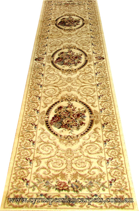 Rovigo Hallway Runner Rug 3528A Cream Cream - Click Image to Close