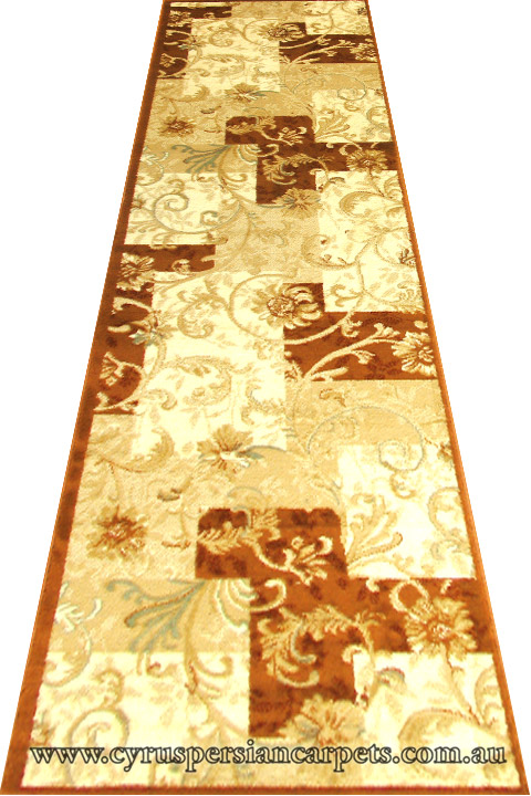 Rovigo Hallway Runner Rug 4634A Rose Rose - Click Image to Close