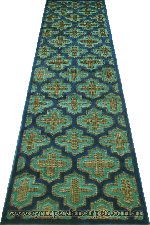 Marco Flatweave Hallway Runner Rug 3284F Black Navy LG - Click Image to Close