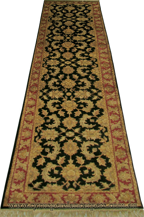 Jaipur Hand Knotted Wool Hallway Runner Rug - Click Image to Close