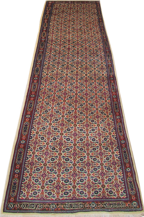 Moud Hand Knotted Wool Hallway Runner Rug - Click Image to Close