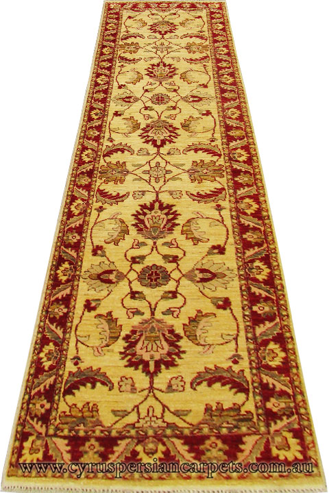 Tolidi Hand Knotted Wool Hallway Runner Rug - Click Image to Close