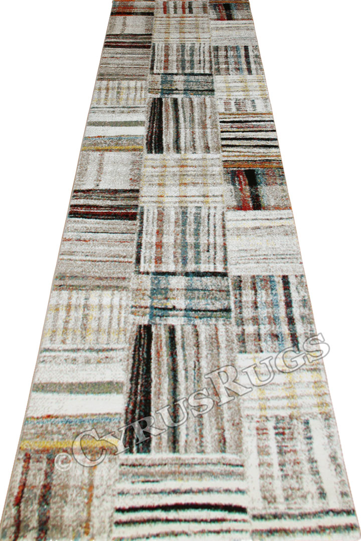 Amore Modern Square Pattern Hallway Runners 21147-60 - Click Image to Close