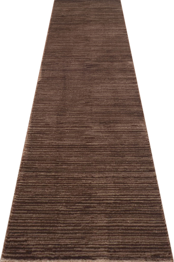 Domenico Modern Hallway Runner Rugs B066A Brown Brown - Click Image to Close