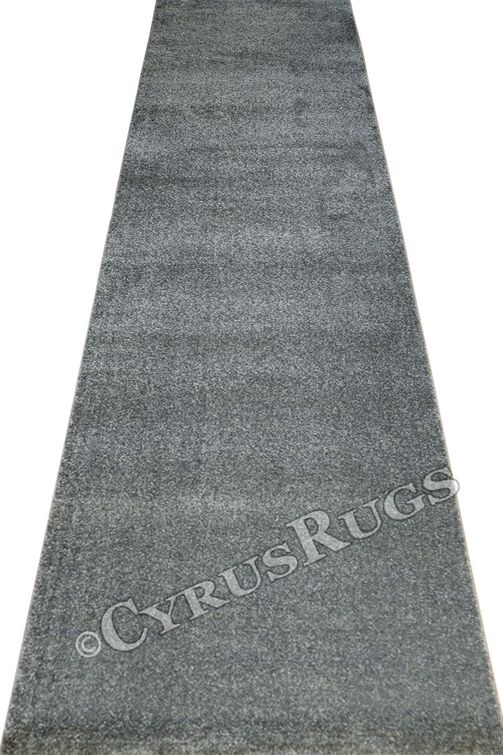 Lush Modern Plain Hallway Runners 14344 D. Grey - Click Image to Close