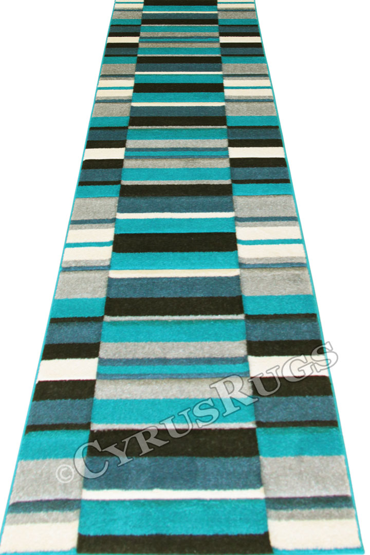 Nevada Hallway Runner Rugs 8922 L.Turkuaz D.Turkuaz - Click Image to Close