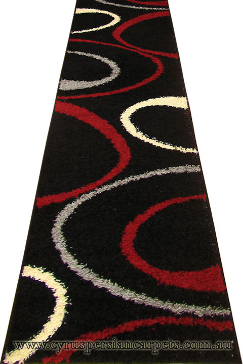 Stella Abstract Shaggy Hallway Runner Rug 1202A-BRD-SYH - Click Image to Close
