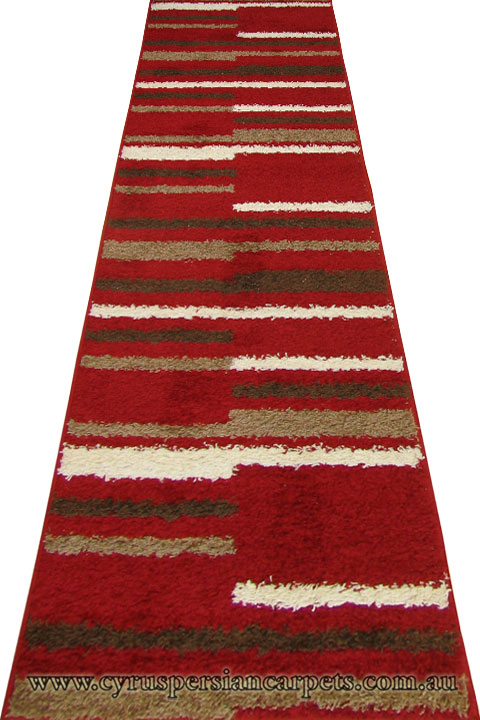 Stella Geometric Shaggy Hallway Runner Rug 174A-BRD-BRD - Click Image to Close