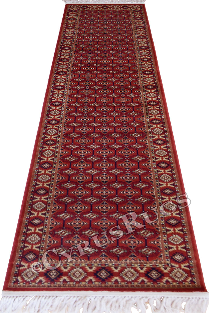 Afghan Traditional Hallway Runner Rugs 344 Red - Click Image to Close