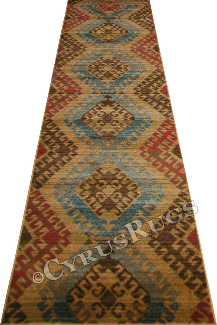 Chicago Hallway Runner Rug 352A Yellow L.Beige - Click Image to Close