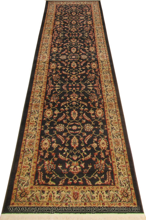Dallas Hallway Runner Rug 7982D D.Grey Cream - Click Image to Close