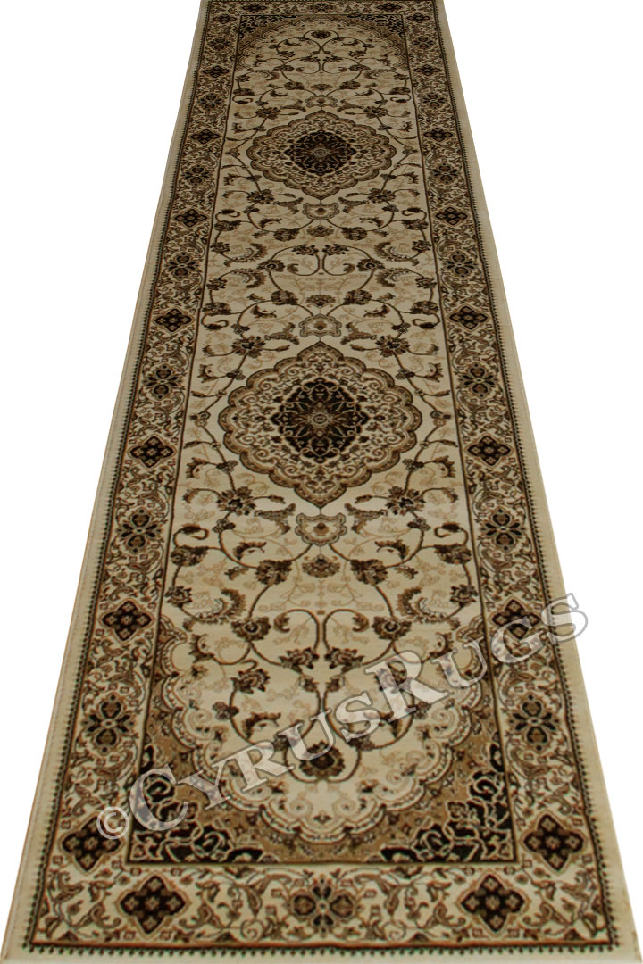 San Diego Traditional Hallway Runner Rugs 2222A Cream Cream - Click Image to Close