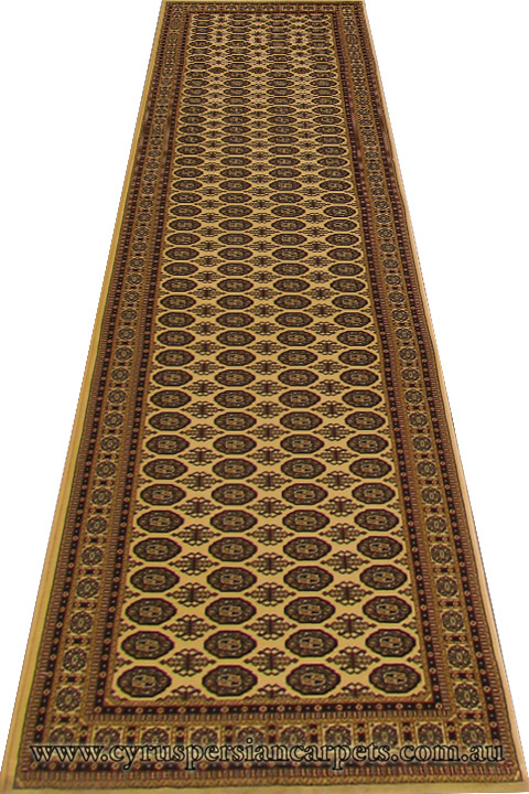 Hereke Hallway Runner Rug Buhara Ivory - Click Image to Close