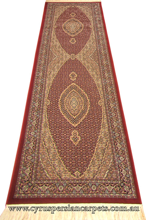 Melbourne Mahi Hallway Runner Rug 87034A Red - Click Image to Close