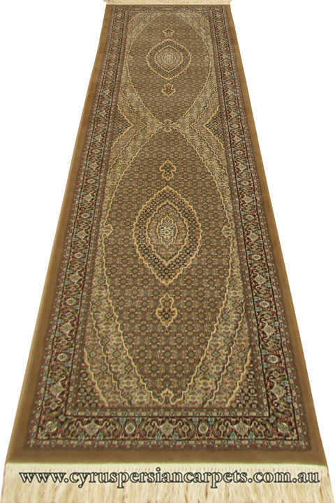 Melbourne Mahi Persian Hallway Runner Rug 87034A Walnut - Click Image to Close