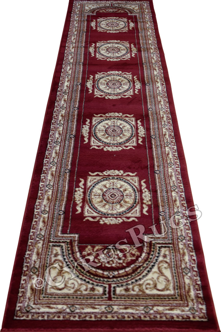 Minnesota Traditional Hallway Runner Rug 2852A Red Cream - Click Image to Close