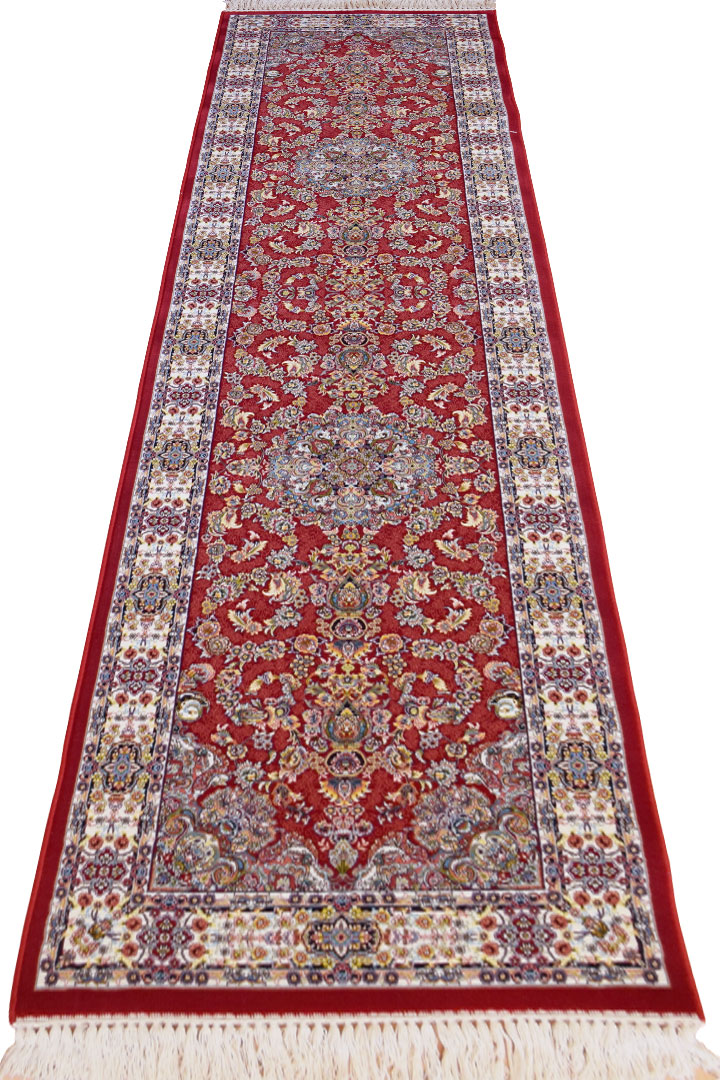 Persico Traditional Hallway Runner Rugs 802001 Madder - Click Image to Close