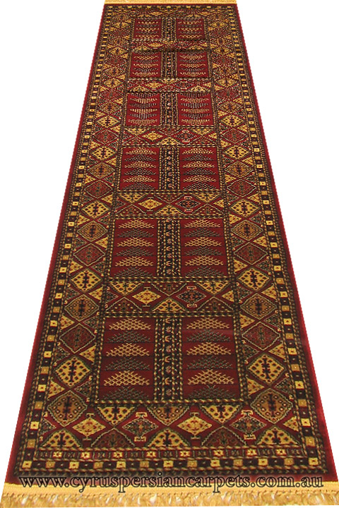 Sicily Hallway Runner Rug 1825-0 Red - Click Image to Close