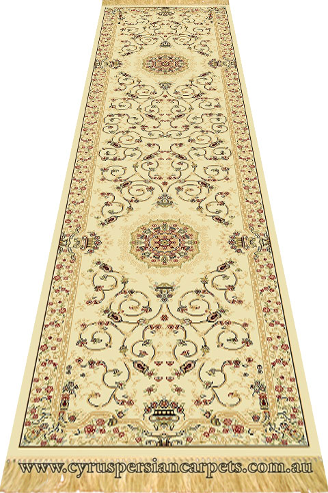 Sydney Hallway Rugs 7000A Cream Cream - Click Image to Close