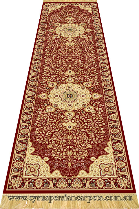 Sydney Hallway Runner 7014A Bordeaux Bordeaux - Click Image to Close