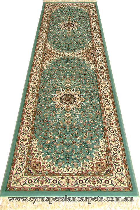 Tehran Traditional Hallway Runner Rug 750201 Blue - Click Image to Close