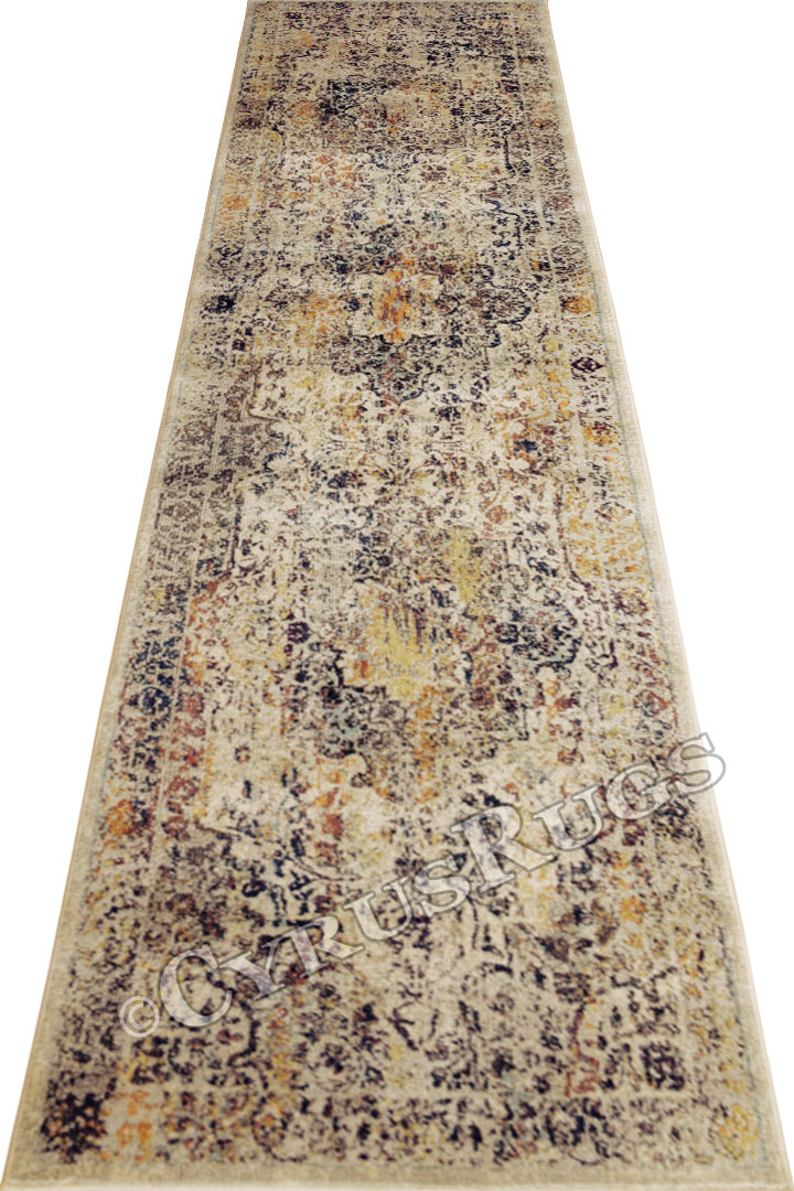 Las Vegas Hallway Runner Rugs 13099 Cotton Silver - Click Image to Close