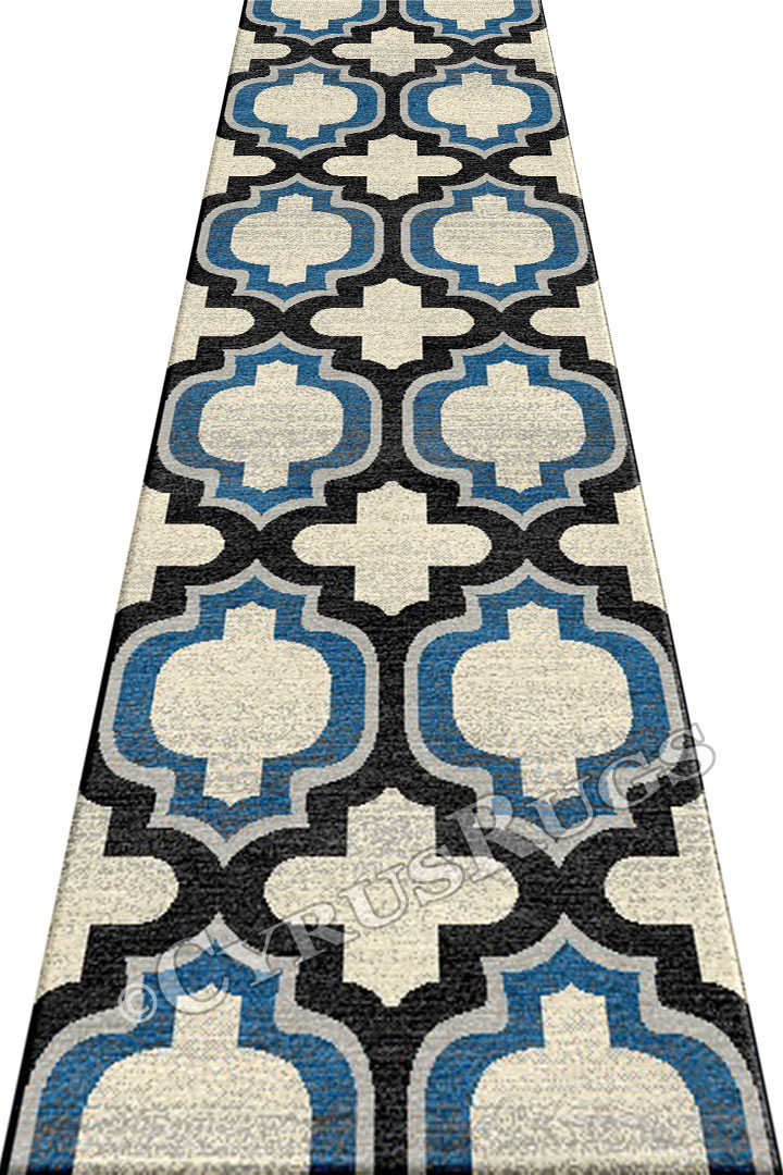 Vintage Hallway Runner Rugs BF2548494 Charcoal Blu - Click Image to Close